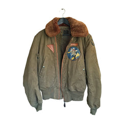 Named AAC 46 Bomber Group 64th Squadron Patched B-15A Flight Jacket