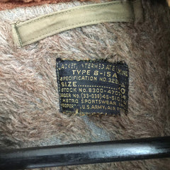 Named AAC 46 Bomber Group 64th Squadron Patched B-15A Flight Jacket