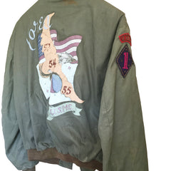 Japanese Made Painted & Patched 1st Div USMC Korea Souvenir Tanker Jacket