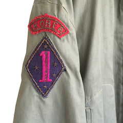 Japanese Made Painted & Patched 1st Div USMC Korea Souvenir Tanker Jacket