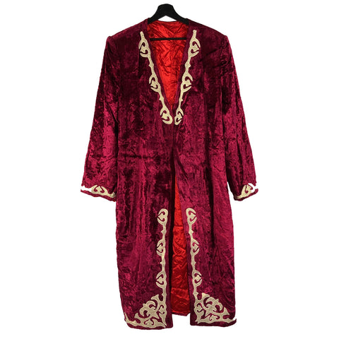 C1950 Russian Silk Velvet Robe Souvenir