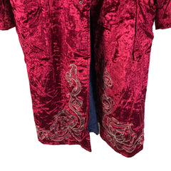 C1950 Silk Velvet Souvenir Russian Robe