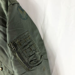 Early Blue Anchor Overall US Air Force L-2B Flight Jacket Large