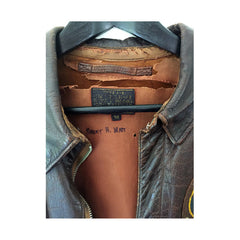 Rough Wear Type A-2 Flight Jacket, collar detail