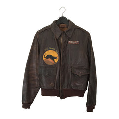 Aero Leather Hand Painted Type A-2 Jacket, front closed