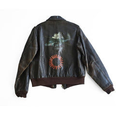 Aero Leather Hand Painted Type A-2 Jacket, back detail