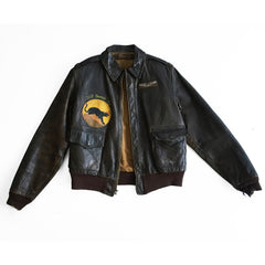 Aero Leather Hand Painted Type A-2 Jacket, front open