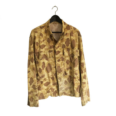 Unique Faded Yellow Army Normandy Frogskin Camouflage Jacket