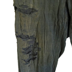 Buckle-Back German Luftwaffe Drill Work Trousers, leg detail