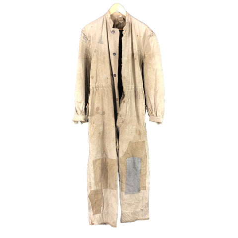 1940s Patched & Field Repaired German Mechanic Boiler Suit Coverall