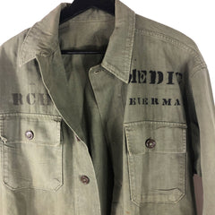 1st Pattern US Army HBT Herringbone Utility Jacket named w/ Medic stencil