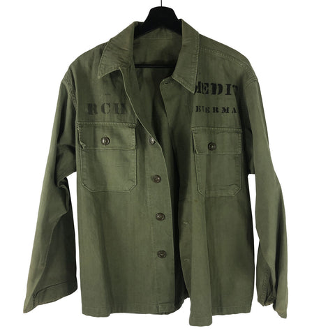 1st Pattern US Army HBT Herringbone Utility Jacket named w/ Medic stencil