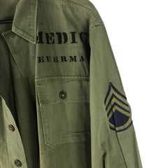 1st Pattern US Army HBT Herringbone Utility Jacket named w/ Medic stencil