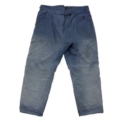 Vulcain Patchwork French Blue Moleskin Work Trousers