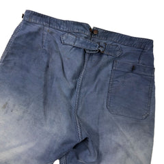 Vulcain Patchwork French Blue Moleskin Work Trousers