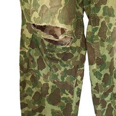 P44 USMC Frogskin Camouflage Trousers, tear detail