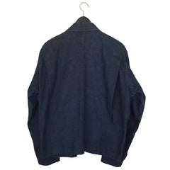 Prison Made Indigo Denim Zip-up Chore Jacket, back