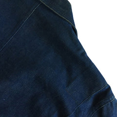 Prison Made Indigo Denim Zip-up Chore Jacket, shoulder