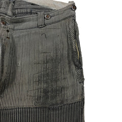 C1930 Buckle Back Vintage L'Ideal French Patched Work Trousers