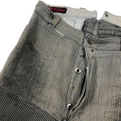 C1930 Buckle Back Vintage L'Ideal French Patched Work Trousers