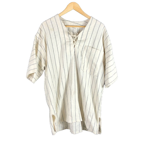 Vintage Railroad Pinstripe Pullover Shirt