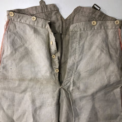 C1900 French Linen Twill Fireman Buckle Back Work Trousers