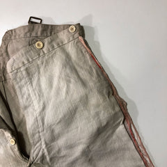 C1900 French Linen Twill Fireman Buckle Back Work Trousers