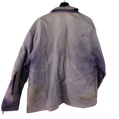 Distressed Patched and Repaired French Dyed Moleskin Work Jacket