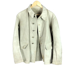 C1930 French Military Chore Jacket Sun Bleached