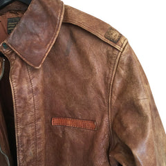 Named Rough Wear Type A2 Leather Flight Jacket