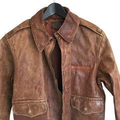 Named Rough Wear Type A2 Leather Flight Jacket