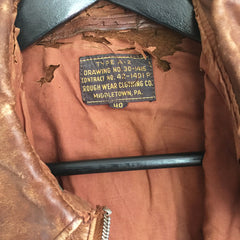 Named Rough Wear Type A2 Leather Flight Jacket