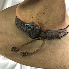 1920s French Boy Scout Campaign Hat Leather Strap