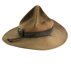 1920s French Boy Scout Campaign Hat Leather Strap