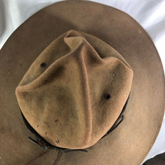 1920s French Boy Scout Campaign Hat Leather Strap