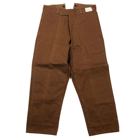 Deadstock French SNCF Railroad Work Trousers Buckle-Back