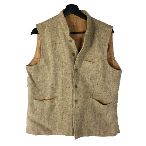 1930s French Wool Tweed Work Vest