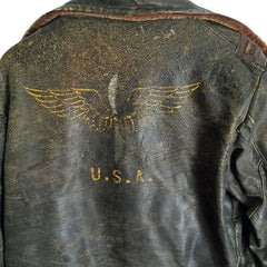 Hand Painted Private Purchase AAC Flight Jacket "USA"