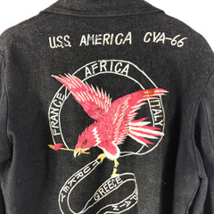 Vintage US Navy Tour Souvenir Jacket USS America 1974