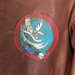 Painted VT-11 Navy Private Purchase Flight Jacket, painted detail