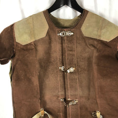 C1940 Vintage French Leather Welder Blacksmith Smock Apron
