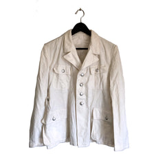 WWII German Kriegsmarine Navy Summer White Tunic, Jacket front view