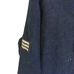 Stenciled US Navy Raw Indigo Denim Pullover